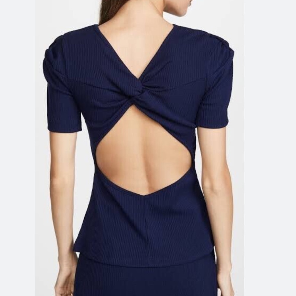 Maggie Marilyn Sweet Like Honey Open-Back Ribbed Top! Size M NWT